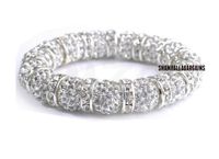 Nouveau Style 10mm meilleur blanc meilleur espacement chaud blanc boule disco perles Bangles chaud cristal Shamballa bijoux Bracelet cadeau de Noël