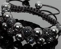 New Style 10mm meilleur pas cher argile chaude Disco u25234213 Boule Noire Perles Bangles hotslae cristal Shamballa Bracelet bijoux femmes cadeau de Noël