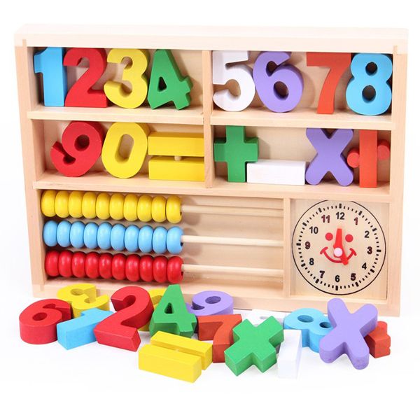 Wooden Digital Learning Box Baby Education Toys Best Gift To Let