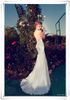 2016 Sexy Backless Wedding Dresses Sexy Spaghetti Sheath Slim Long Sweep Train Gown Lace Appliques Nurit Hen Modern Bridal Gowns W370