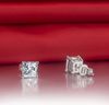 Luxo 1,0 ct Cada Brincos de casamento da princesa Corte sintético brincos de diamante por Mulheres 18K White Gold Plated sólida prata PT950 Stamped