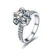 럭셔리 연꽃 스타일 결혼 반지 소나 합성 다이아몬드 반지 스털링 실버 약혼 다이아몬드 모의 반지