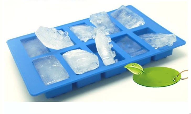 Partihandel LFGB Block Brick Ice Mold Silicone Ice Cube Fack Gratis frakt via FedEx / DHL, parti