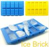 Partihandel LFGB Block Brick Ice Mold Silicone Ice Cube Fack Gratis frakt via FedEx / DHL, 100PCs per parti