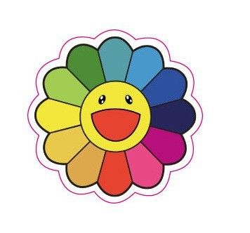 Sunflowers Takashi Murakami Totem Stickers Home PVC Art Decor Decal