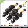 Peruvian Hair Weaves Human Hair Extensions 3pcs / Lot Loose Wave Double Weft Natural Color Bellahair