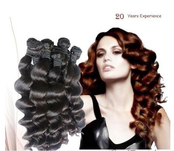 Échangez 5A ! Haute qualité Loose Wave 100% péruvienne vierge remy extensions de cheveux humains 100g / pcs couleur # 1b # 1 même longueur ou longueur mélangée DHL