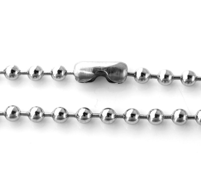 Populärt 316L rostfritt stål 2,2 mm pärlkedja halsband