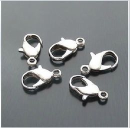 in bulk Jewellery findings 20PCS/lot,strong Necklace Parts,316L Stainless Steel 13mm Lobster Clasps silver tone