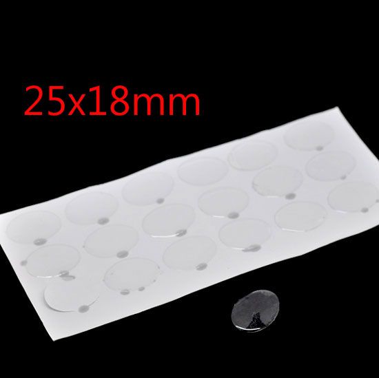 / CLEAR 25 * 18mm Oval Epoxy Sticker 1 tum 3d Crystal Bottle Caps Ellipse Klistermärke