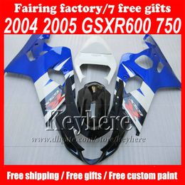 Custom free high quality motorcycle parts 04 05 SX R600/750 k4 GSX-R600 GSX-R750 2004 2005 bodywork fairings kit for SUZUKI with 7gifts