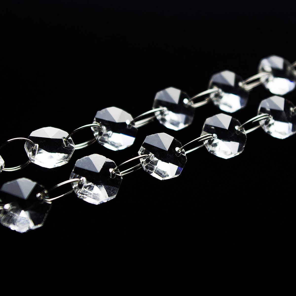 Clear Crystal Glass Beaded Garlands Crystal Strands For Wedding And