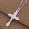 Mixed Order 925 Silver Cross Pendant Necklace Fashion Jewelry Top Quality Free Shipping 20pcs/lot