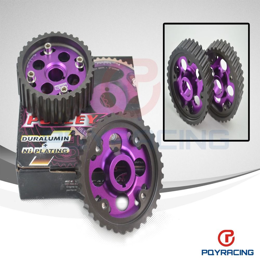 2019 PQY STORE Cam Gear FOR B Series DOHC B16/B18 ENGINE ALUMINUM PERFORMANCE ADJUSTABLE CAM