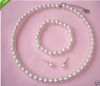 Cream Faux Acrylic Pearl Beaded Choker Halsband Armband och Stud Örhängen Prom Party Smycken Sets