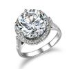 Venta al por mayor Glaring 5ct SONA anillos de dedo de diamante sintético para las mujeres 18K oro blanco plateado 925 anillo de bodas de plata