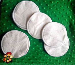Free Shipping 100 PCS (50 pairs ) Bamboo Reusable Breast Pads Nursing Waterproof Organic Plain Washable Pad
