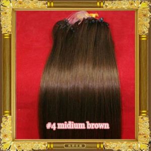 Elibes g Strand g Zestaw Micro Ring Loop Remy Indian Human Hair Extensions Cena nr średnio Brown DHL za darmo