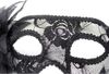 sexy Black white red Women Feathered Venetian Masquerade Masks for a masked ball Lace Flower Masks 3colors HJIA8704166101