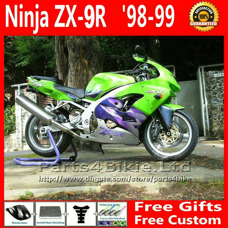 7 Gifts Fairings Set For 1998 1999 Kawasaki Ninja ZX9R Green Black ABS Plastic Motorcycle Fairing Kit 9R ZX 9R 98 99 UY3 From $363.62 | DHgate.Com