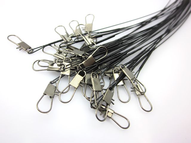 Stainless Fishing Wire Steel leaders Takle Rigs Stainless Fishing Wire Steel leaders Barrel swivel on the bottom and snap s6544461