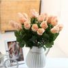 100pcslot EMS 8 Farben Künstliche Rosen -artificial Blumen Simulation Rosen halbe offene Feuchtigkeit Real Touch Single Rose Hochzeit FLO2123718