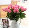 100 pçs / lote EMS 8 cores artificiais rosas, Flores Artificiais Simulação de Flores Metade Aberta Umidade Real Toque Único Rosa Flor Do Casamento