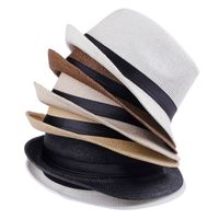 Vogue Erkekler Kadınlar Hasır Şapkalar Yumuşak Fedora Panama Şapkalar Açık Stingy Ağız Kapaklar Renkler Seçin ZDS * 10