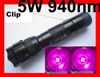 Uwe chasseur vision nocturne Ultrafire 502B 5W 940nm rayonnement infrarouge IR LED Clip lampe torche en aluminium