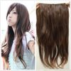 Women's fashion clip in hair extensions synthetic clips hair pieces 1piece for full head four colors 5pcs/lot free shipping