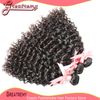 100% Kambodjanska Human Hair Weave Double Weft Extensions 8 "~ 30" Obehandlat Remi Hair 3pcs Naturfärgfärgad 7a Curly Wave Hair Extension
