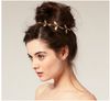Nouvelle mode or élastique romantique branche d'olivier feuilles bandeaux accessoires de cheveux