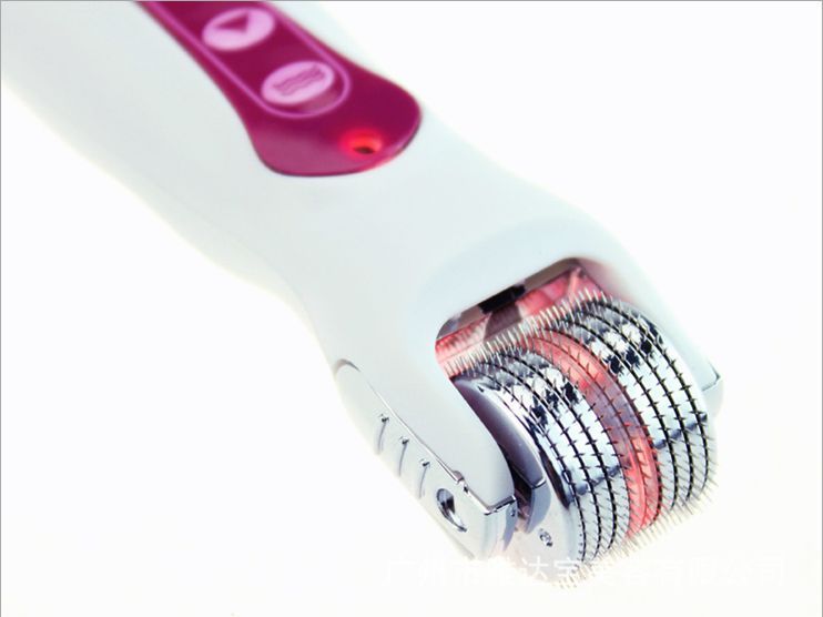 LED VIBRATING GALVANIC 540 NEEDLES DERMA MICRONEEDLE FACIAL SKIN ROLLER