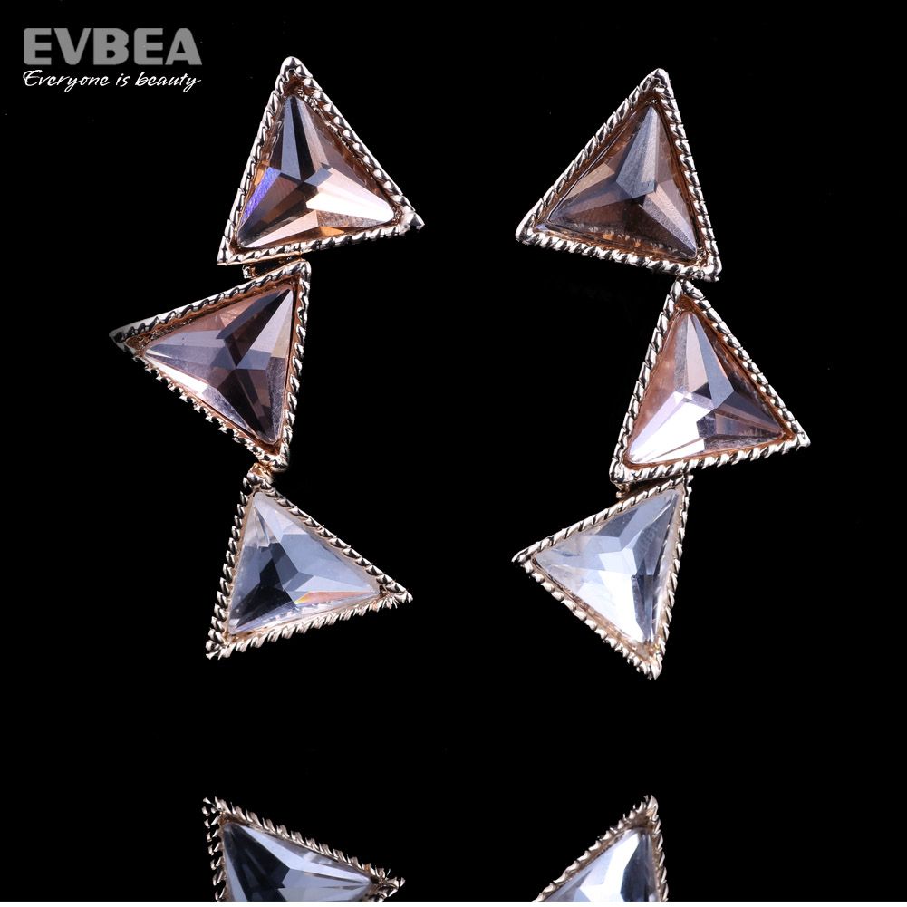 2018 Triangle Earrings Drop Austrian Crystal Chandelier 2018 Triangle Earrings Drop Austrian Crystal Chandelier Gold Crystals Rhinestone From Evbea