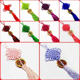 Colour Car Ornaments Hanging Accessories Fashion Chinese knot Home Decor Crafts Hanging 100pcs Free