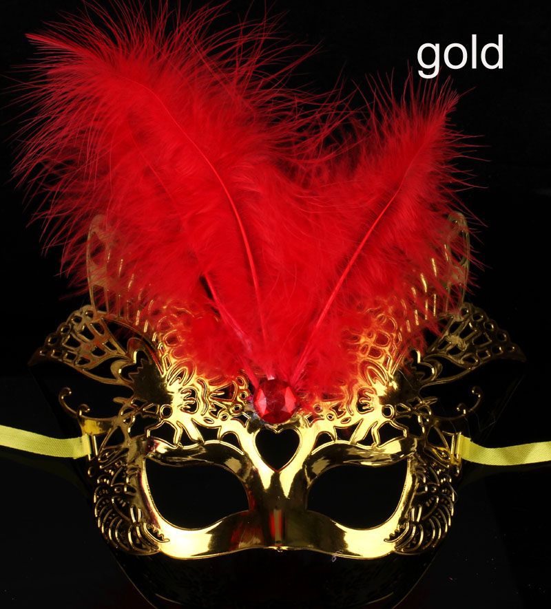 Luxury Feather Mask Half Face Party Man Masks Masquerade