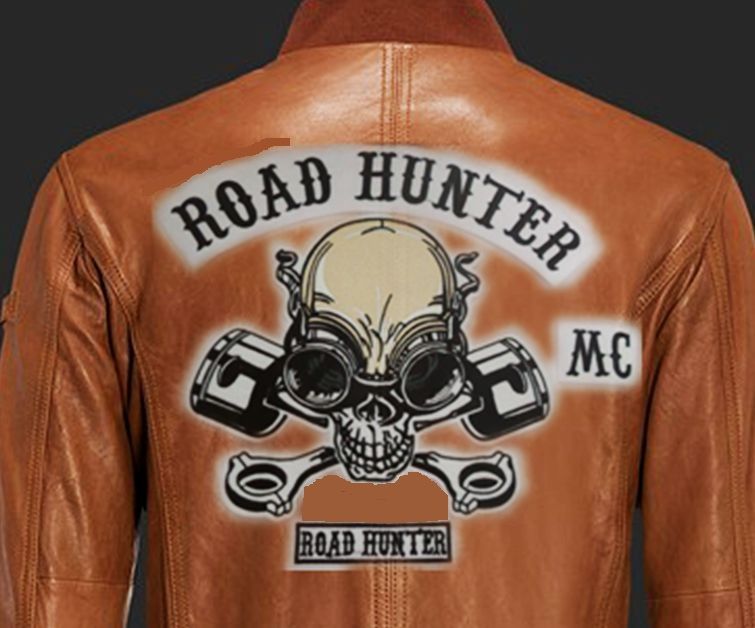 2019 14 MC ROAD HUNTER SKULL LARGE PATCH For BIKER LEATHER JACKET BACK