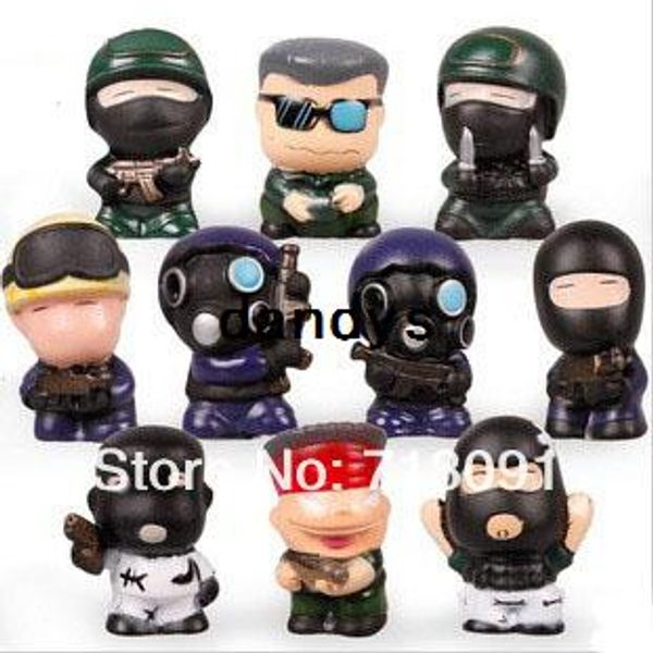 

Бесплатная доставка, Counter Strike Doll, фигурки из ПВХ для детских подарков, 10 шт. / Компл.