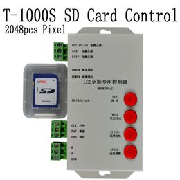 1pcs Free Shipping DC5-24V CD card DMX512 Controller LEDprogrammable with SD card Support 66 kinds IC driver for Pixel RGB led light