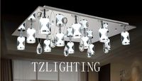 K9 Crystal Ceiling Lamp LED Stainless Steel Pendent Lamp Funnel Glass Living Room Chandelier Light