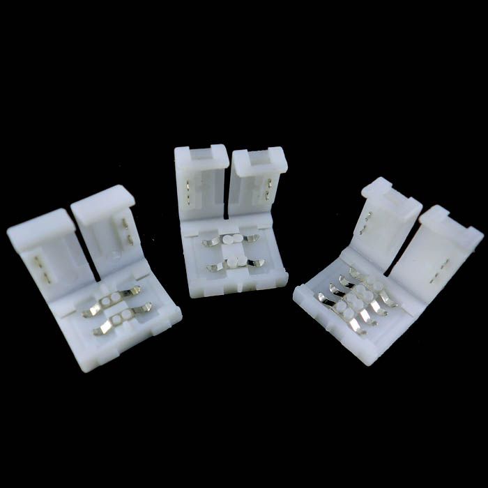 100 sztuk 8mm 2pin 10mm 4Pin PCB Loutnerless Złącza adapter dla SMD 5050 3528 RGB Single Color LED Light Light