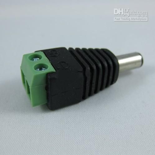Wholesale - 100% new 2.1mm*5.5mm Male & Female DC Power Jack Adapter Connector Plug for CCTV Camera 