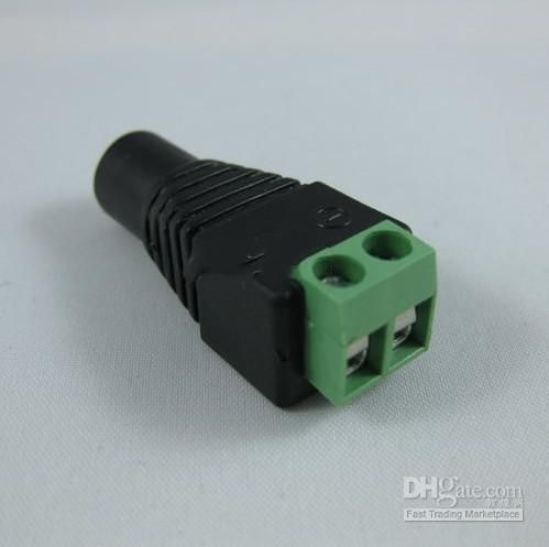 Hurtownie - 100% Nowy 2.1mm * 5,5 mm Mężczyzna Kobiet DC Power Jack Connector Connector Plug do CCTV Kamera 1000 PAIS 2000 sztuk