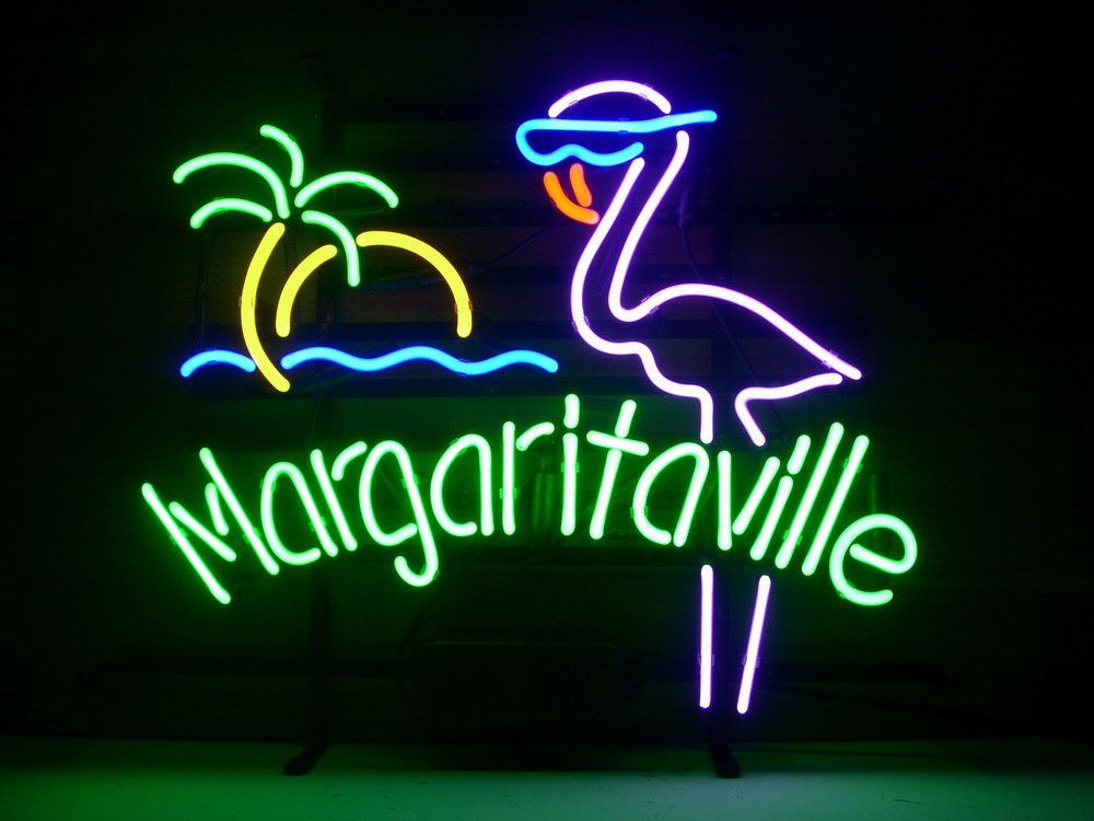 2018 new jimmy buffett margaritaville paradise pink flamingo neon
