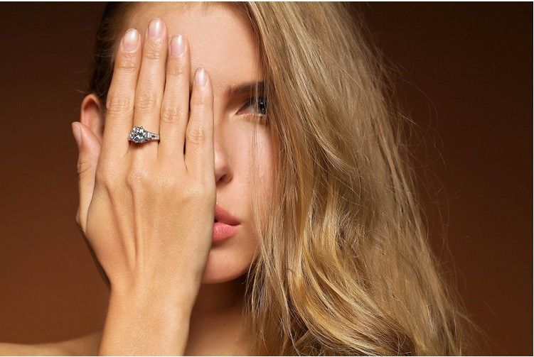 Amazing Luxury 3 Ct SONA Synthetic Diamond Ring Engagement Jewelry 925