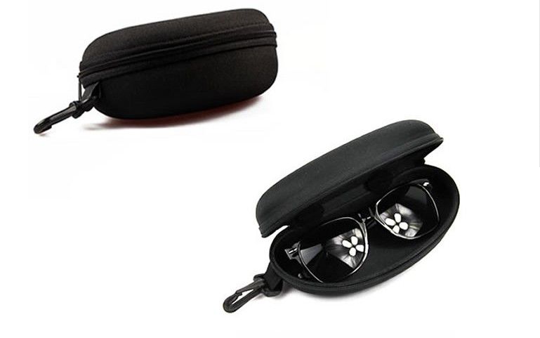 Retail Stora Kapacitet Zipper Hard Svart Solglasögon Case Box Spectacles Glasses Påsar Väska Glasögon Box Glasögon Sport Solglasögon Väska