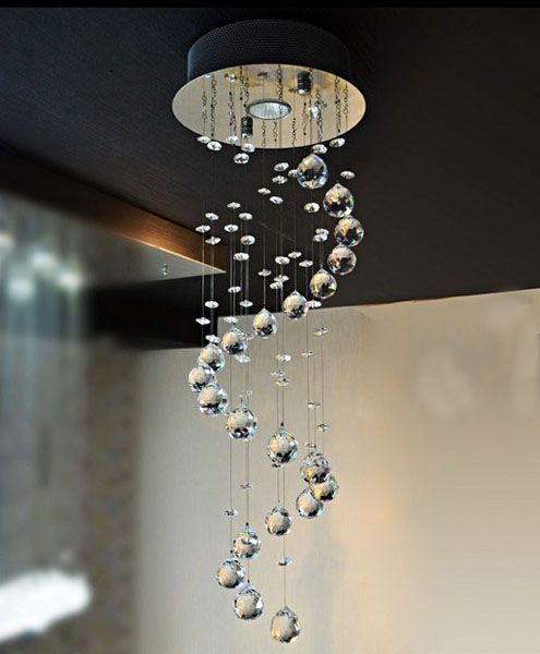 New K9 Crystal Spiral Chandelier Ceiling Light Fixture Hanging New K9 Crystal Spiral Chandelier Ceiling Light Fixture Hanging Pendant Lamp Contemporary With One Gu10 Bulb Lights Bedroom