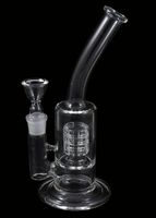 D021 glass water smoking color pipe with birdcage percolator...