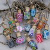 Floral 15 ml Car hanging decoration polymer clay essence oil Perfume bottle Hang rope empty bottle KD1