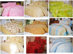 Kraliçe pamuk Yatak Nevresim Takımı Uyku Seti Çarşaf Yatak örtüleri / Battaniyeler yatak-in-a-bag # 1353